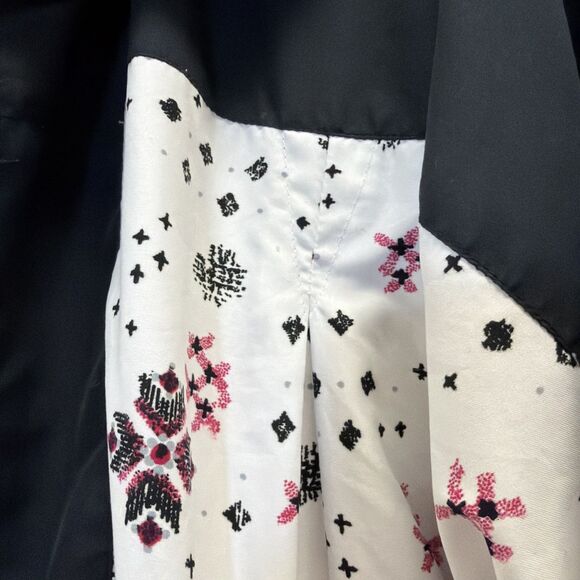 Vintage Wilson Women’s Windbreaker Jacket M White Black Pattern Retro 90s - Picture 9 of 12